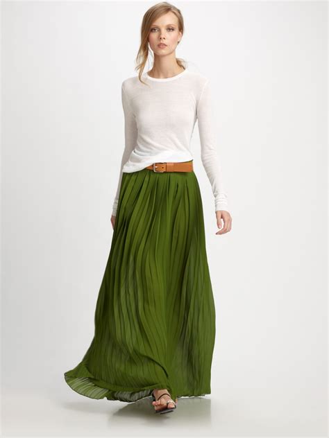 michael kors green skirt with flower and stripes|Michael Kors denim skirts.